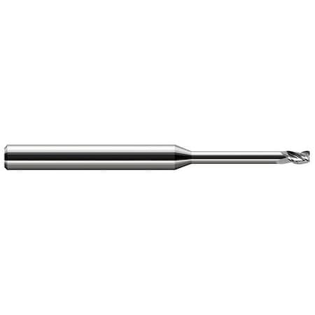 Harvey Tool 3mm dia. x 0.03 in. Radius x 0.1770 in. x 0.95 in. Reach Carbide Corner Radius End Mill, 3 Flutes 42405